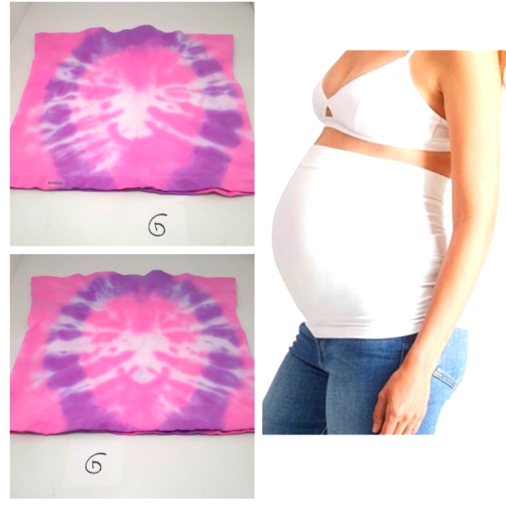 Maternity Belly Band Hand Tie-dye Pink & Purple NWOT